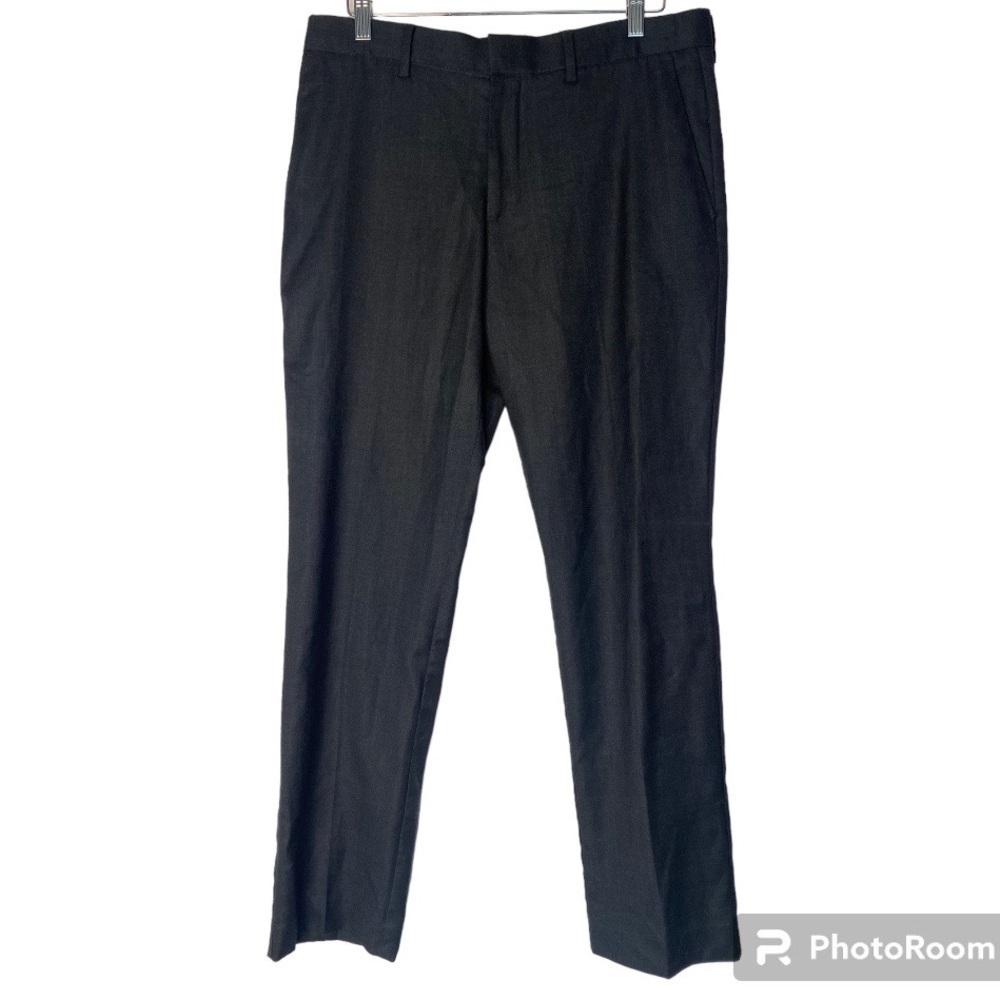 PERRY ELLIS SLIM FIT STRAIGHT LEG BLACK PANTS SIZE 33x30